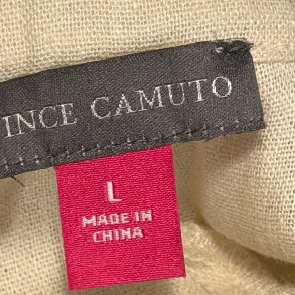 Vince Camuto Ivory Linen Blend Wide Leg Pants Size L  pants. NWT - Picture 11 of 12